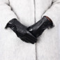 New Winter Ladies Leather Gloves Leather Lace Touch Gloves Warm  Cycling Gloves(3 Colors) — image 4 of 21