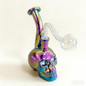 Sweet Puff Two-piece Set, Including Art Sculptures of Colored Glass Skeletons or Transparent Glass Skeletons or Electroplated Skeletons, Glass Tubes, Glass Bowls, Borosilicate Glass Spring Shaped Sculptures, Unique Art Glass Crafts for Home Office Desk Displays, Collectible Gifts, and Home Decor. — image 7 of 9