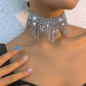 Crystal Necklace Tassel Choker Neck Chain Rhinestones Necklaces Fashion Jewelry Accessories Gifts for Women and Girls — image 10 of 12