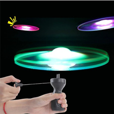 Funny Spinning Flyer Luminous Flying UFO LED Light Handle Flash Flying Toys for Kids Outdoor Game Color Random — image 3 of 16