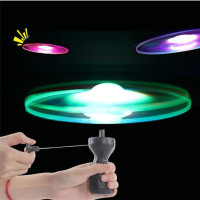Funny Spinning Flyer Luminous Flying UFO LED Light Handle Flash Flying Toys for Kids Outdoor Game Color Random — image 2 of 16