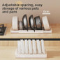 Adjustable Kitchen Pot and Pan Rack - Expandable Countertop or Cabinet Organizer for Cookware, Lids, and Dishes — image 5 of 9