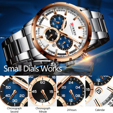 Watches Mens Watches Top Brand Luxury Blue Steel Quartz Chronograph Luxury Men Watch Blue Steel Men's Watch Blue Dial — image 3 of 22