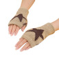 Knitted Gloves for Adult Mittens Male Female Winter Gloves with Pentagram Pattern Fingerless Gloves SNO — image 6 of 8