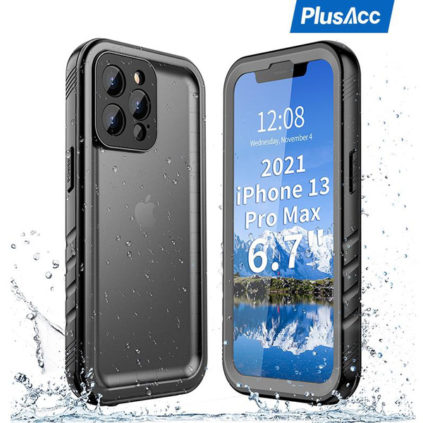 PlusAcc Waterproof Case for iPhone 17 Air 16 15 14 13 12 11 Pro Max 16e 14 15 16 Plus Underwater Diving Swimming Full Body Screen Protector — image 1 of 16