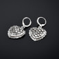 Women's Fashion Silver Gold Plated Women Classic Heart Pendant Necklace Earrings Jewelry Set for Wedding — image 5 of 12