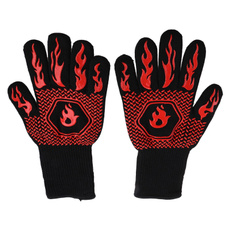Barbecue Gloves BBQ Gloves Hanging Heat Resistant for Kitchen Grill Baking Microwave Vehicle Repair — image 3 of 10