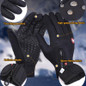 1 Pair Winter Warm Glove Outdoor Non-slip Touching Screen Gloves For Sport Bike Riding Waterproof Ski Gloves Bikes Motorcycle Gloves — image 7 of 43