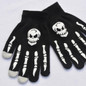 1 Pair Skeleton Gloves Unisex Claw Ghost Bone Knitted Mittens — image 5 of 11