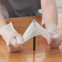 Food-Grade TPE Gloves - Extra Thick, Transparent, Durable Disposable Gloves for Kitchen & Household Use — image 2 of 6