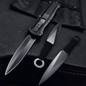 MEN 'S Gear Double Action Hidden Tactical Self Defense Assist Opening Fold Camping Hunting Survival Knife With Two Ninja Throwing Knives Set — image 10 of 12