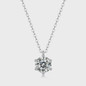 Simple Trendy Crystal Zircon Rhinestone Pendant Necklace For Women Charm White Gold Color Clavicle Chain Necklack WeddingJewelry — image 7 of 8