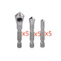 3/15pcs Countersink Deburring Tool Set Drill Bits 1/4 Hex Shank Chamfer Wood Countersink Deburring Drill Bit Tool 5/64 1/8 3/16 — image 13 of 13