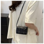 Women's small square bag messenger bag - buckle open and close Korean version/European and American style handbag, casual and formal dual-purpose bag, suitable for daily commuting or special occasions — image 14 of 21