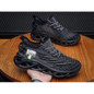 Men's fashion breathable lace-up knitted sneakers, various colors, casual outdoor running and walking shoes, lightweight men's shoes — image 14 of 16
