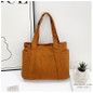 Stylish Corduroy Tote Bag for Women Large Capacity Commuter Shoulder Bag Minimalist Design Crossbody Bag Fashionable and Versatile — image 28 of 61