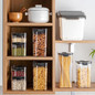 1pcs 460/700/1300/1800ML Food Storage Container Plastic Kitchen Refrigerator Noodle Box Multigrain Storage Tank Transparent Sealed Cans — image 5 of 21