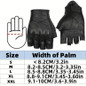 1pair Fingerless Leather Gloves for Men Black Breathable Leather Riding Motorcycle Gloves Summer Driving Cycling — image 7 of 10