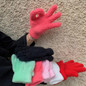 Winter Warm Gloves Stretchy Mittens Adult Coral Velvet Solid Color Full Finger Gloves Skiing Gloves for Cold Weather — image 9 of 33
