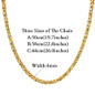 Man's Fashion Jewelry 4MM Silver Gold Plated Stainless Steel Byzantine Link Chain Necklace for Men — image 9 of 18