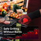 Barbecue Gloves BBQ Gloves Hanging Heat Resistant for Kitchen Grill Baking Microwave Vehicle Repair — image 8 of 10