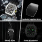 Mens Luxury Watch Watches For Men 50M Waterproof Japanese Quartz Movement Tonneau Stainless Steel Case Sapphire Glass With Chronograph Date Function Cool Unique Fashion Gift Watch — image 5 of 7