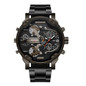 Oversized Dial Dual Time Watch for Men - Sporty Multifunction Quartz Watch — image 8 of 16