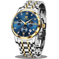 Watches For MenLuxury Big Face Mens Watch Stainless Steel Quartz Analog Dress Watches For Men Luminous Multifunction Chronograph Man Watch Relojes De Hombre — image 2 of 7