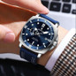 Luxury Trendy Man Wristwatch Square Dial Waterproof Luminous Date Week Men Watch Simple Business Quartz Leather Men's Watches Reloj — image 5 of 31