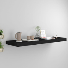 Modern Black Floating Wall Shelf - 31.5 Inch MDF Display for Living Room & Home Decor — image 3 of 8
