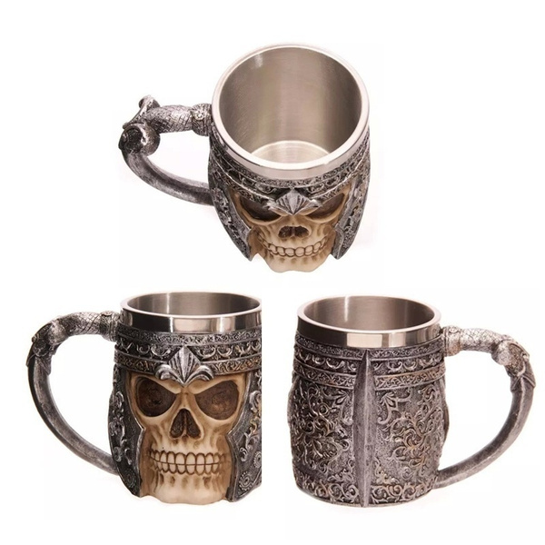 Fashion Creative Skull Cup Stainless Steel Coffee Tea Cup Cool Popular Gifts Collection 400ml — image 1 of 8