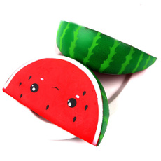 Squeeze Soft Squishy Cute Smiley Watermelon Cream Squeeze Toy Slow Rising Decompression Toys Fidget Toy for Children — image 3 of 11