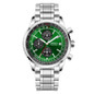 Men's Chronograph Watch, 43.5MM Large Dial Pilot Watch with Slide Rule Bezel, Stainless Steel Band Quartz Wristwatch, Date Display, Daily Water Resistant, Luxury Business Sport Watch for Men — image 27 of 36