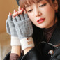 Cotton Gloves Stretchy Mittens Adult Plush Half&Full Finger Gloves with Flip Top Knitted Warm Gloves for Cold Weather ETE — image 10 of 19