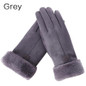 1 Pair Winter Warm Soft Comfortable Suede Wool Gloves Touch Screen Full Finger Gloves Outdoor Sports Gloves Furry Gloves Winter Cold Gloves — image 13 of 13