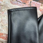Black Long Fingerless Gloves PU Leathers Punk Gloves Thimb Hole Mittens — image 11 of 12