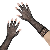Nightclub Fishnet Gloves Christmas Gloves Party Supply Operas Gloves for Concert Half Finger Dark Gloves — image 2 of 10