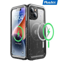 PlusAcc Waterproof Magnetic Phone Case for iPhone 16 15 12 13 14 Pro Max 15 14 Plus Magsafe Wireless Charging Shockproof Dustproof Cover — image 2 of 9