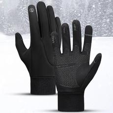 Winter Gloves for Men Cycling Gloves Running Gloves Touch Screen Anti-slip Windproof Thermal Sports Gloves with Updated Thickend Fleece Lining for Cycling Running Hiking Driving — image 3 of 10