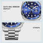 Square Watch Men Business Casual Wristwatch Luxury Luminous Date Quartz Watch Steel Watches — image 11 of 23
