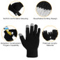 Unisex Touch Screen Gloves Full Finger Winter Warm Knitted Gloves For Warmth Running Cycling Camping Hiking — image 7 of 10