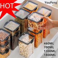 460-1800ML Kitchen Storage Box Sealing Food Storage Container Preservation Plastic Refrigerator Noodle Box Multigrain Storage Pot Milk Powder Container — image 2 of 17