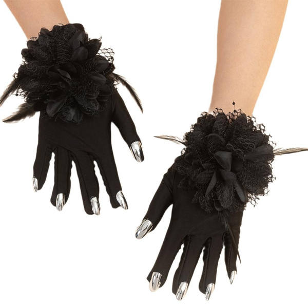 Halloween Costume Gloves Photo Props Witch Gloves Theme Event Scary Witch Claw Gloves Adult Stage Performances Props — image 1 of 11