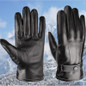 Mens Luxurious PU Leather winter Driving Warm Gloves Cashmere Gifts — image 14 of 24