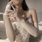 Seamless Sheer Stocking Gloves for Bridal Wedding Anti-Snag Long Transparent Hand Gloves — image 7 of 9