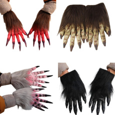 Halloween Cosplay Wolf Claw Shape Gloves Full Finger Mitten Carnivals Outdoor Gloves Rubber Gloves for Boys Girls WON — image 3 of 13