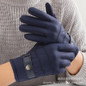 Touchscreen Winter Gloves for Men – Fleece-Lined Windproof Driving & Riding Gloves in Suede Fabric — image 7 of 10