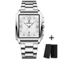 Men's Fashion Binbond Gold Men's Watches Luxury Original Stainless Steel Waterproof Square Male Wristwatches Clock Relogio Masculino 2023 Uhren Herren Gold Watch for Men — image 16 of 22