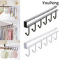 Kitchen Cabinets Ceiling Storage Hook With 6/12 Hooks Desk Cabinets Organizer Hanging Rack Organizer Kitchen Hanging Tool — image 10 of 18