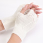 Winter Warm Gloves Fingerless Wrist Length Warm Gloves Hand Arm Warmer Half Finger Gloves Stretchy Knitted Gloves ZOU — image 12 of 22